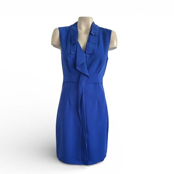 TAHARI LAGOON BLUE LILLY SPRING SUMMER DRESS US SZ 4 NWT - Picture 2 of 7